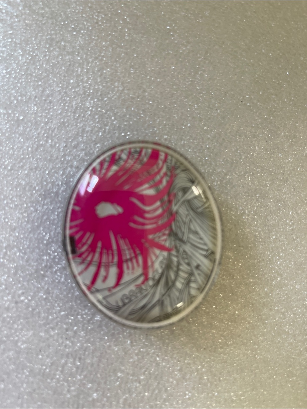 Urban Decay Round Floral Pop Art Eyeshadow in Hot Pink and White Container